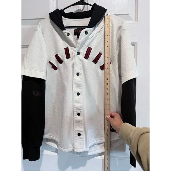 Nike Air Jordan Flight MVP Baseball "Sail" Stitched Hoodie Jersey Men's Small - Picture 8 of 14